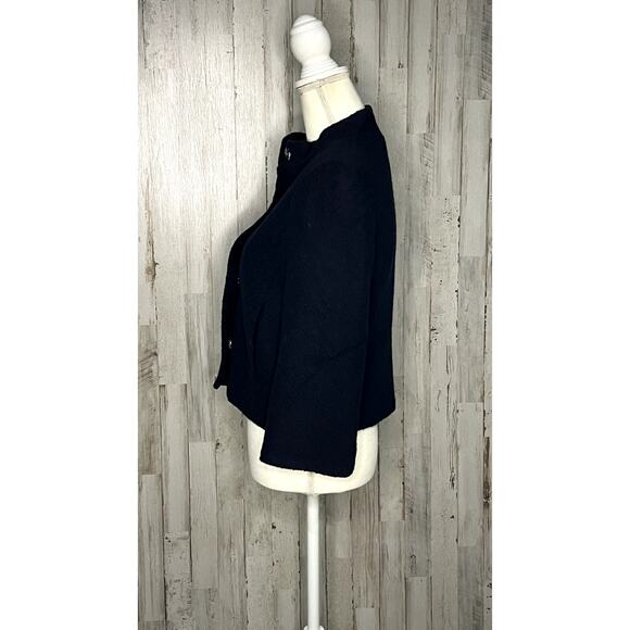 Isaac Mizrahi for Target Women's Navy Blue Tweed Jacket Size 6 - Picture 4 of 6